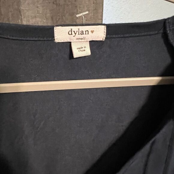 Dylan Luxe Suede V-Neck Top Indigo Blue Size Small - Picture 6 of 12